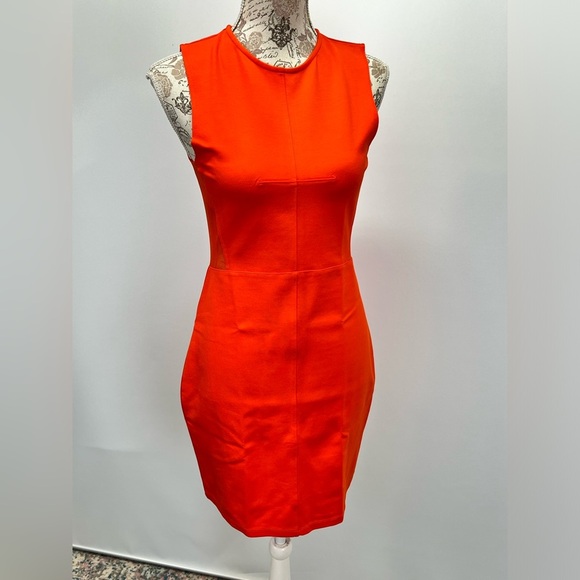 Poppy red FRENCH CONNECTION bodycon dress‎ size 8. - Picture 8 of 15